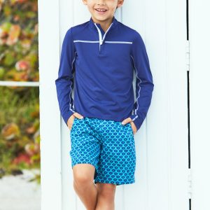 Jungen Marine Sport Zip Top