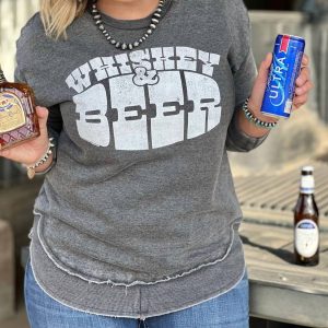 Beer & Whiskey-Sweatshirt in Grau