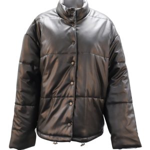 Rails Kunstlederpufferjacke aus schwarzem Polyester 7748702961724