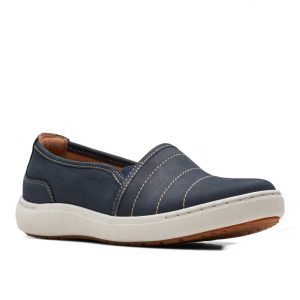Damen nalle Leder Loafer in der Marine 7827128778812