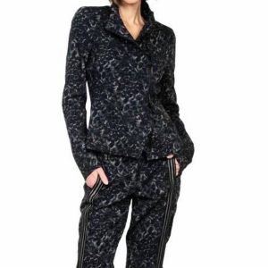 Military Jacke in schwarz/grün