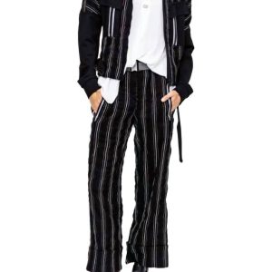 gestreifte Jacke in schwarz/weiß