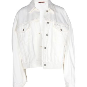Acne Studios Jeansjacke aus weißer Baumwolle 7703677501500