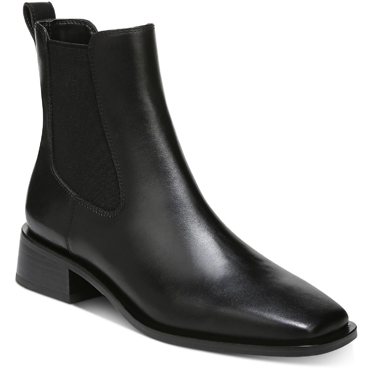Thelma Leder-Stiefeletten mit quadratischer Zehenpartie