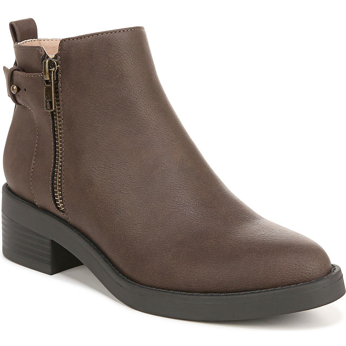 Bonus-Stiefeletten aus Kunstleder mit Blockabsatz