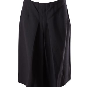 Miu Miu – Faltenrock aus schwarzer Wolle – 7766686761020