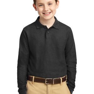 Port Authority Langarm-Seiden-Touch-Polo für Jugendliche. Y500LS