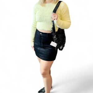 Awaiting Fall Corduroy High-waisted Minirock in schwarz 7766606643260