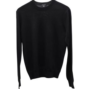 Theory Crewneck Pullover aus schwarzer Wolle 7766509420604
