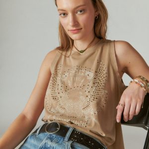 Lucky Brand Damen-Tanktop „Join The Revolution“.
