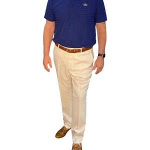 Herren Leinen Mischung Hose in off weiß