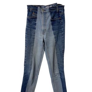 E.L.V. Contrast Straight Leg Jeans in blau Denim 7766498443324