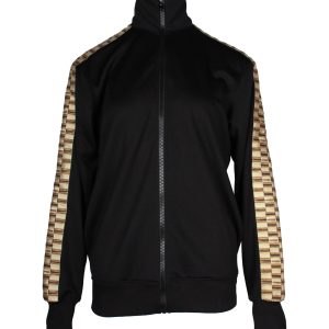 Moschino Couture bestickte Bär Bomber Jacke aus schwarzem Polyester 7703680679996