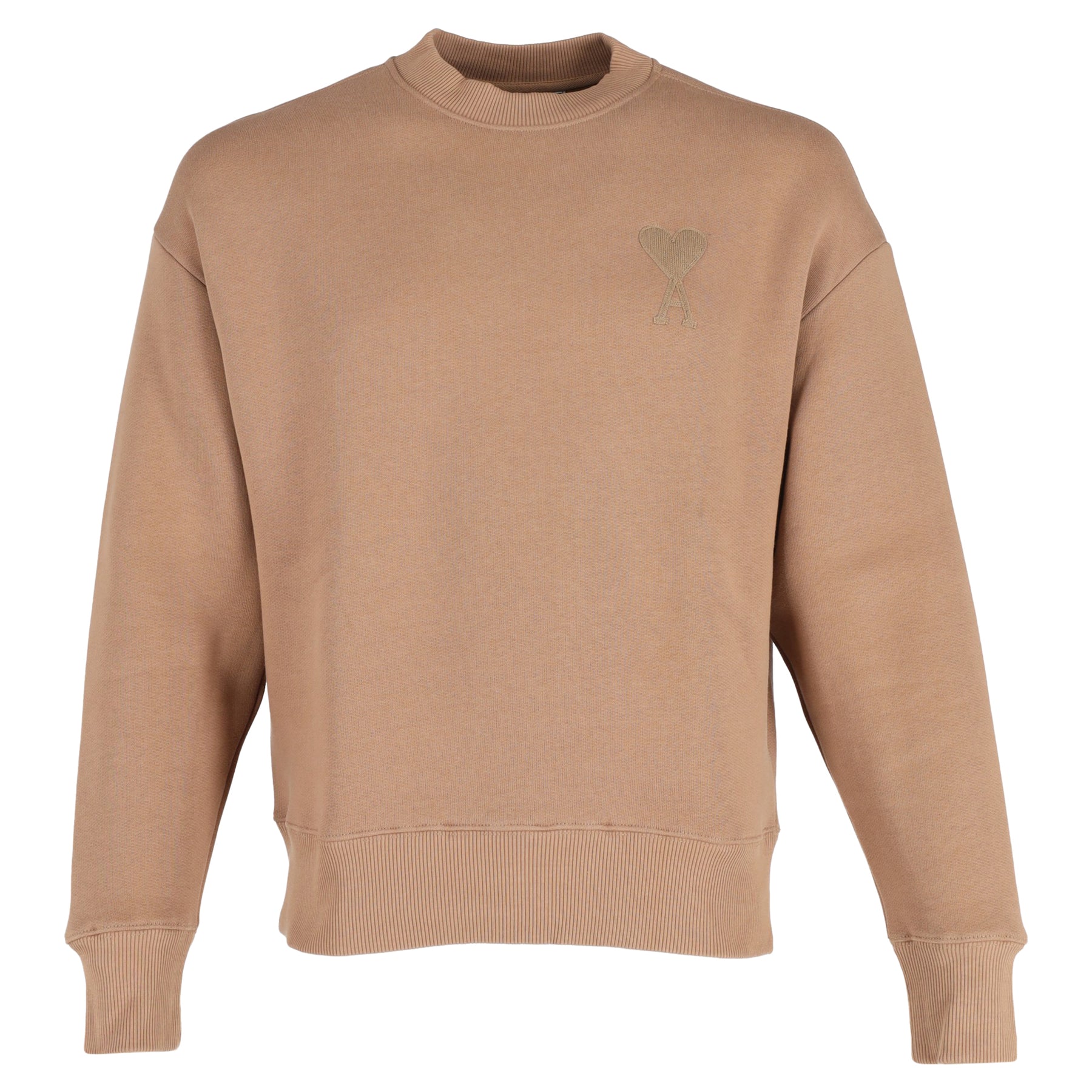 AMI Ami de Coeur Crewneck Sweatshirt aus brauner Baumwolle 7748700504124
