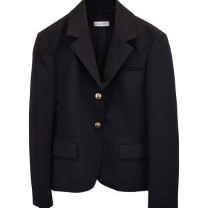 Altuzarra Einreihiger Blazer aus schwarzer Wolle 7748746575932