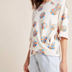 Beach Umbrella Pullover aus Elfenbein 7670817914940