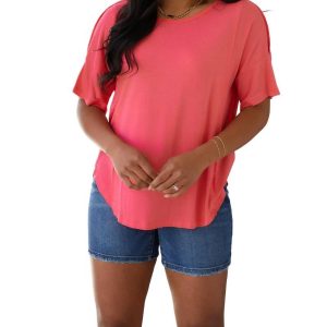 Always Mine Oberteil mit U-Ausschnitt in Rosa 7732486340668