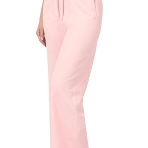 French Terry Wide Leg Lounge Hose in staubig rosa 7803863072828