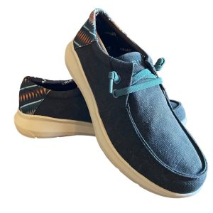 Herren hilo 2.0 Stretchschuhe in anthrazitblau/blau aztec