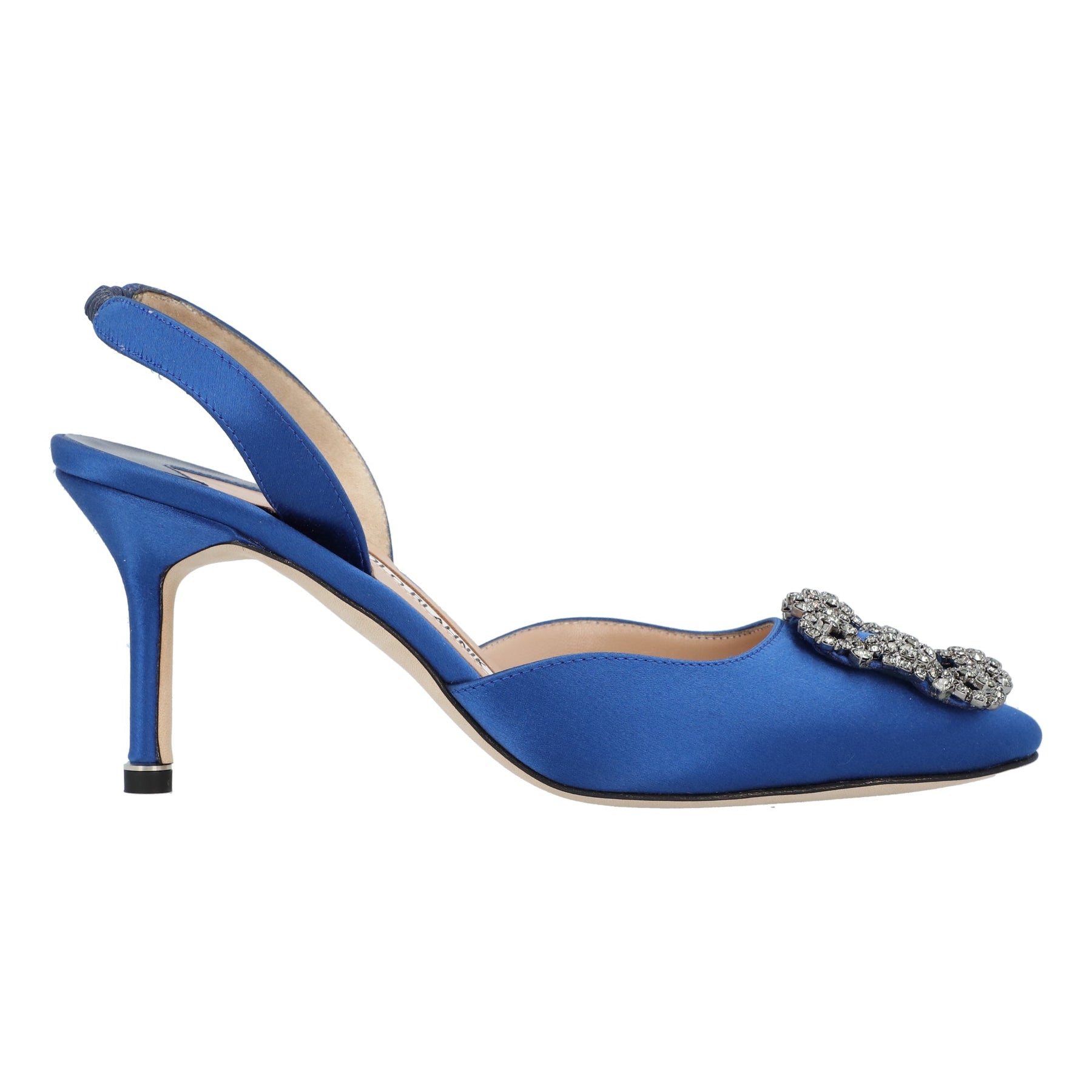 Manolo Blahnik Hangisli Slingback Pumps 85mm blau