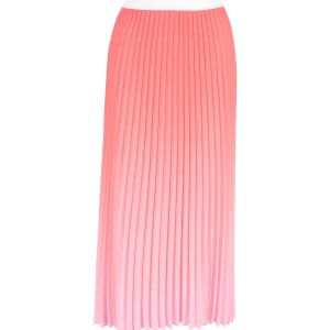 Maje Jonaelle – plissierter Midirock aus rosa Polyester mit Ombré-Effekt – 7748751294524
