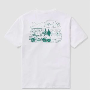 Kurzarm-T-Shirt „Stay The Course“ für Herren in leuchtendem Weiß