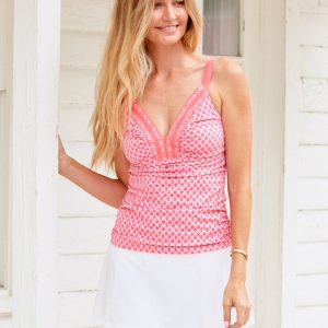 Boca Raton bestickt tankini top