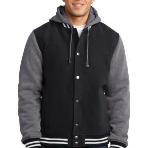 Sport-Tek Isolierte Letterman-Jacke für Herren