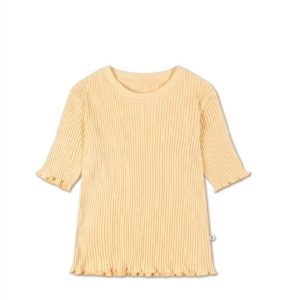 Schmales T-Shirt in Creme