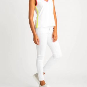 Tips Of Color Tank Top in weiß/multi 7749074255932
