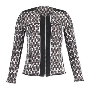 Iro Kamber Tweed Jacke aus schwarz und weiß Baumwolle 7748705615932