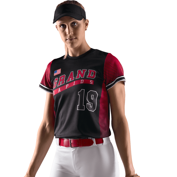 League Outfitters Custom Elite Sublimated Rundhalsausschnitt kurze Ärmel