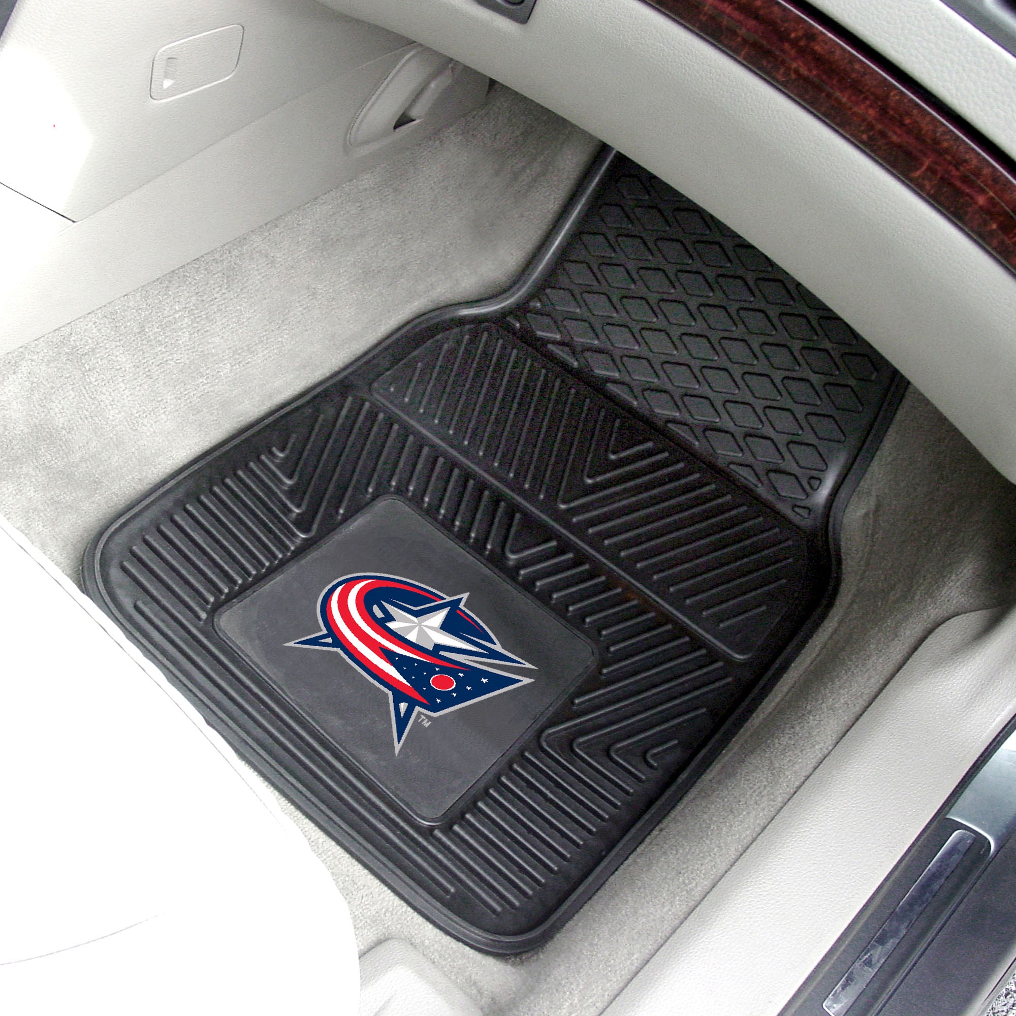 Fanmats Columbus blaue Jacken schwere Auto Matte Set – 2 Stück