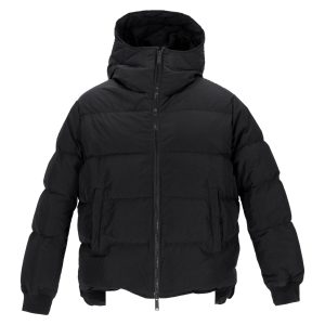 Dsquared2 Kapuze bestickt Daunenjacke aus schwarzem Polyester 7748800348220