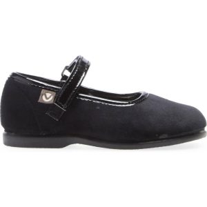 Mädchen mary jane alba samt schuhe in schwarz