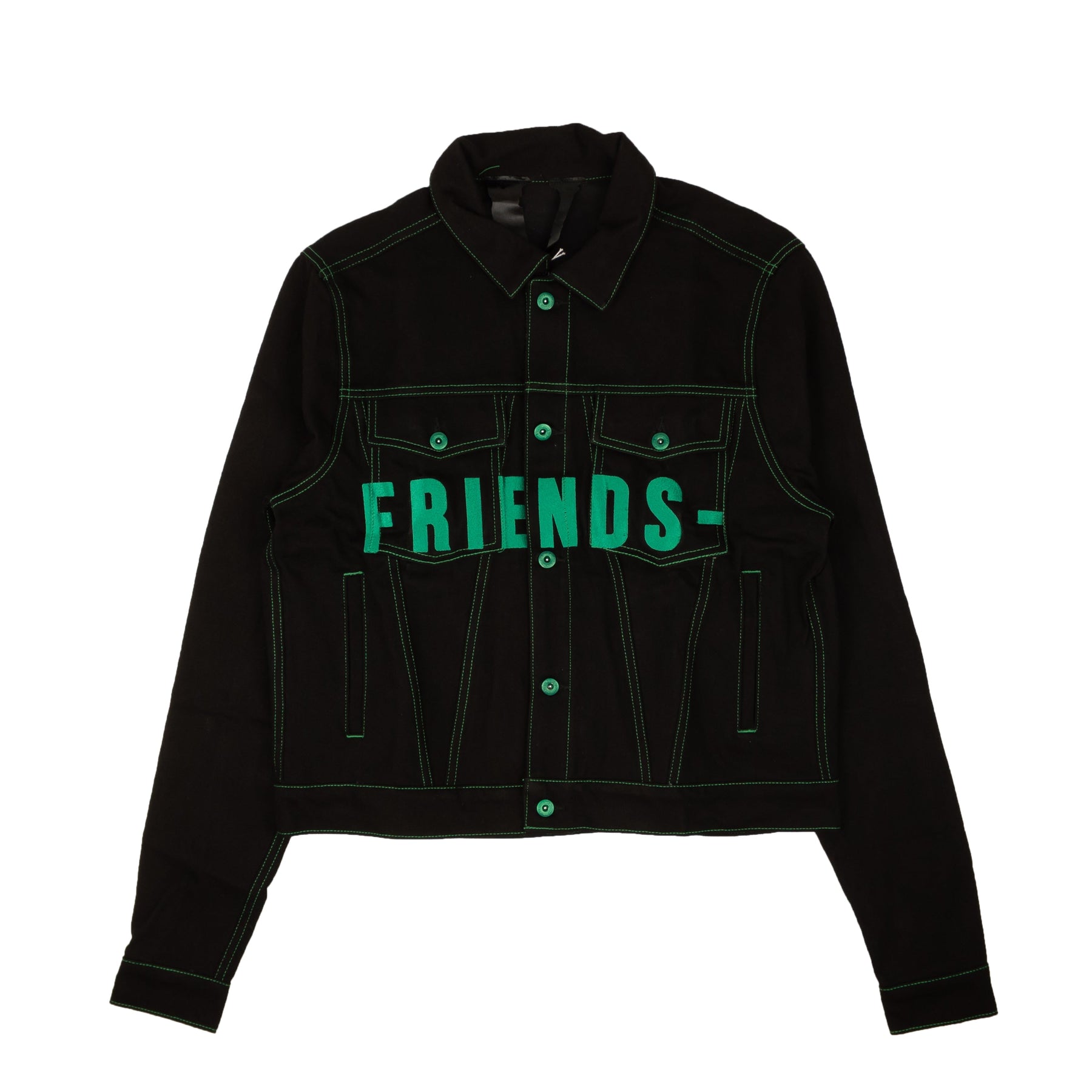 Vlone Friends Denimjacke – schwarz/grün