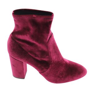 Aquazzura So Me 85 Stiefeletten aus burgundischem Samt 7748755226684
