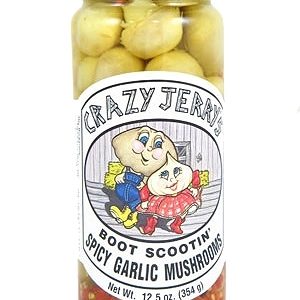 Crazy Jerry’s Stiefel Scootin würzige Knoblauchpilze, 12,5 Unzen.