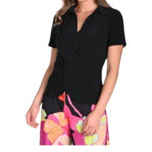 Gathered Stricktop in schwarz 7703534436412