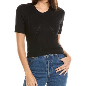 Wolford Rib-Pullover aus Kaschmirmischung