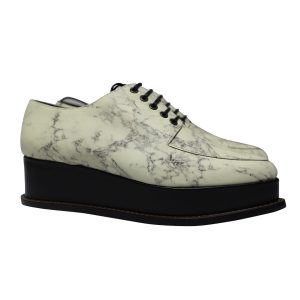 Opening Ceremony Eleanora Platform Oxfords in Marble Print Leder