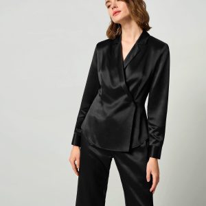 LILYSILK X MIM Seidenblazerbluse