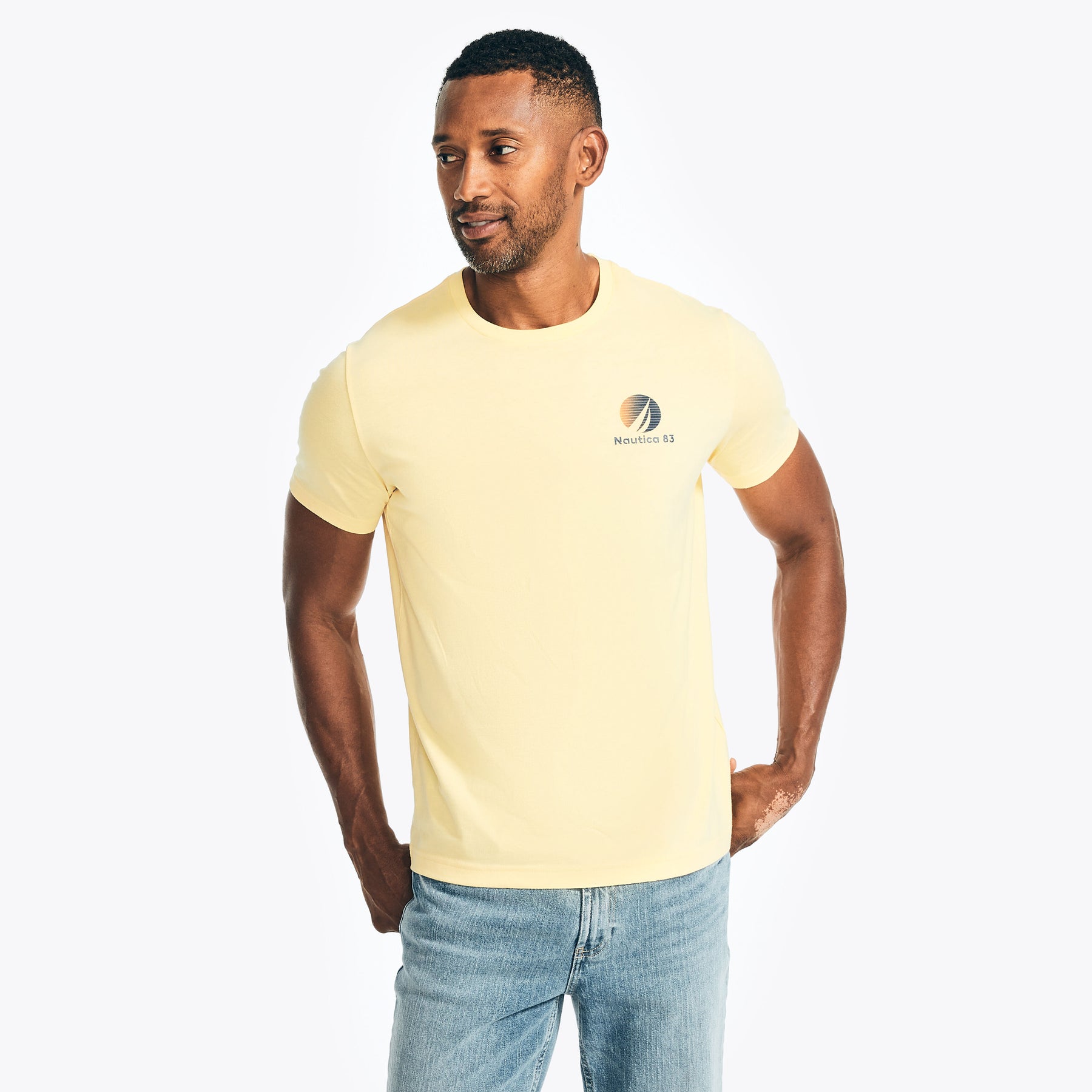 Nautica Nachhaltig hergestelltes Sunset Vibes-Grafik-T-Shirt für Herren