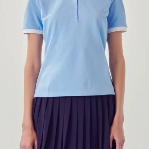solide Sportbekleidung Poloshirt in blau 7733844475964