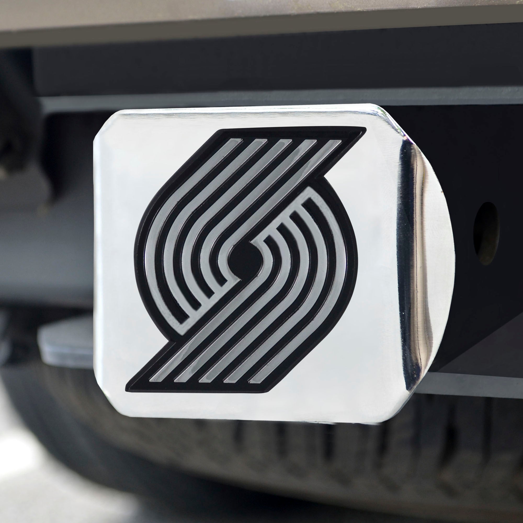 Fanmats Portland Trail Blazers Chrom Metall Anhänglichkeit Abdeckung mit Chrom Metall 3D Emblem