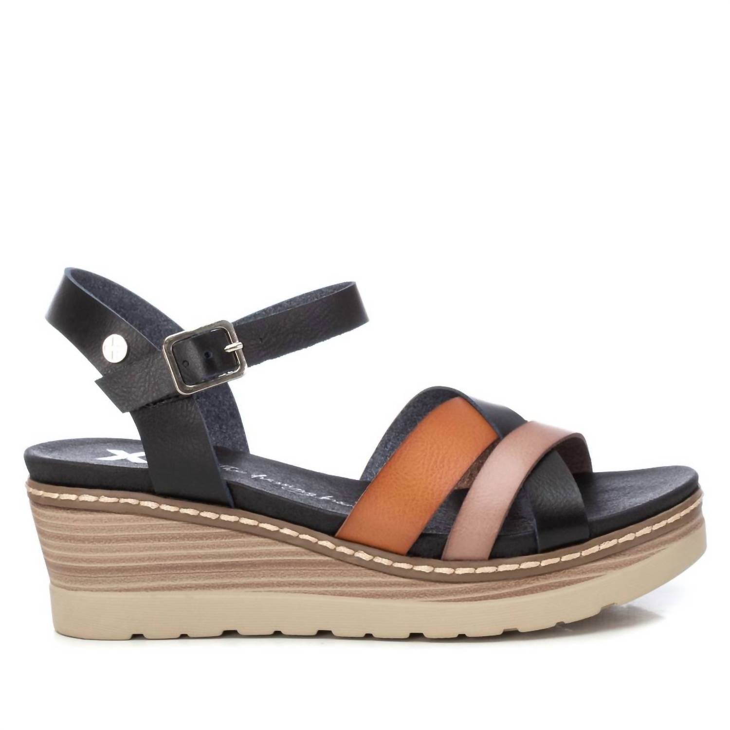 Damen Keil Sandalen in schwarz 7703561830460