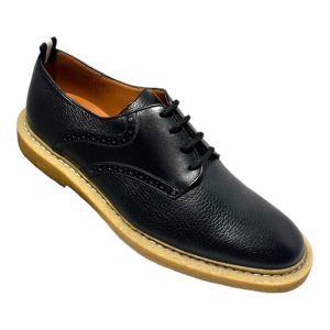 Bally Nek 6222929 Herrenschuh aus schwarzem perforiertem Hirschleder