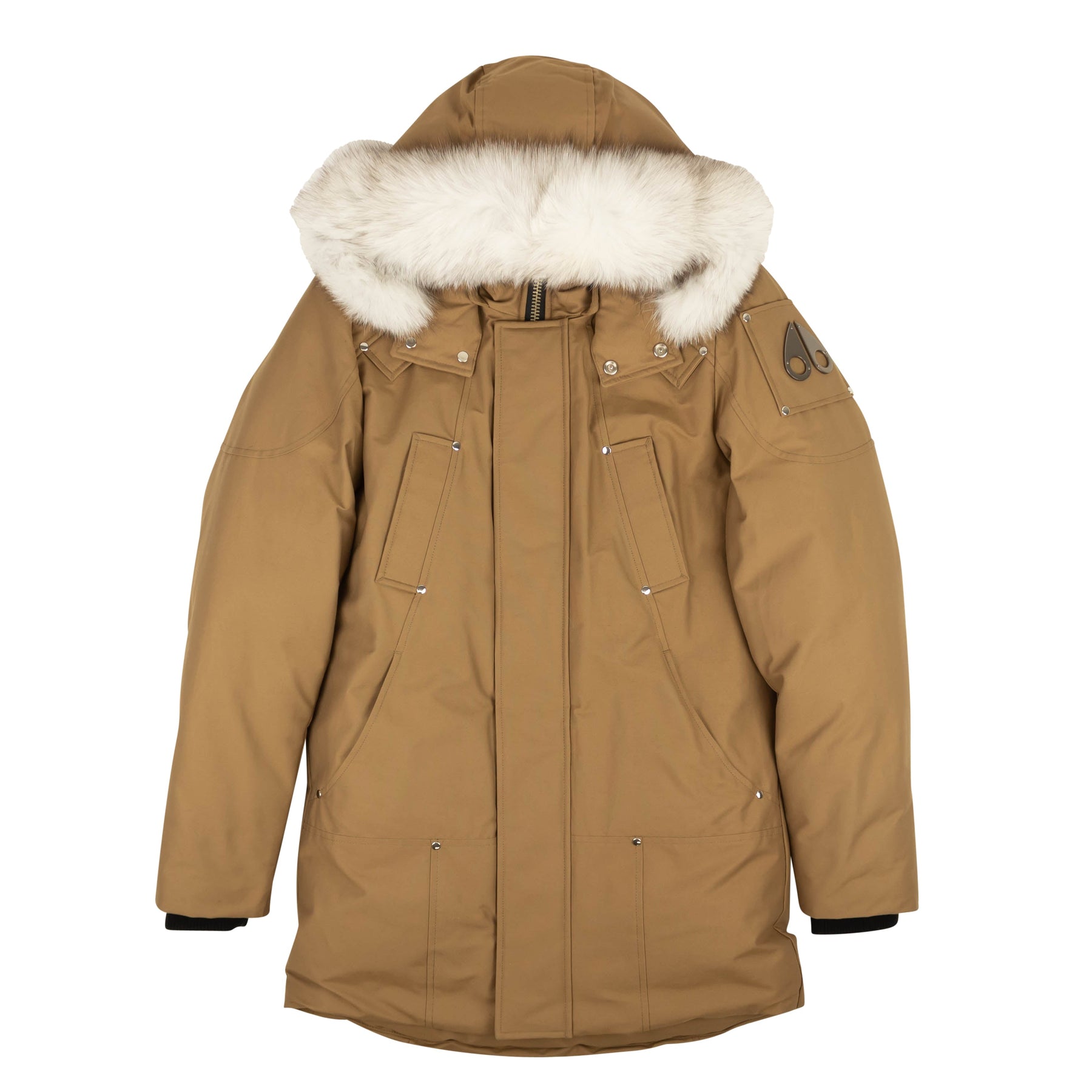 Brauner Waxie Stirling Parka-Mantel für Herren