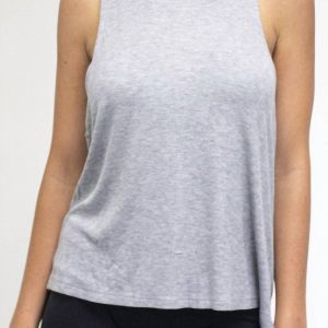 Mini gerippte Tank Top in heidngrau 7764919582780