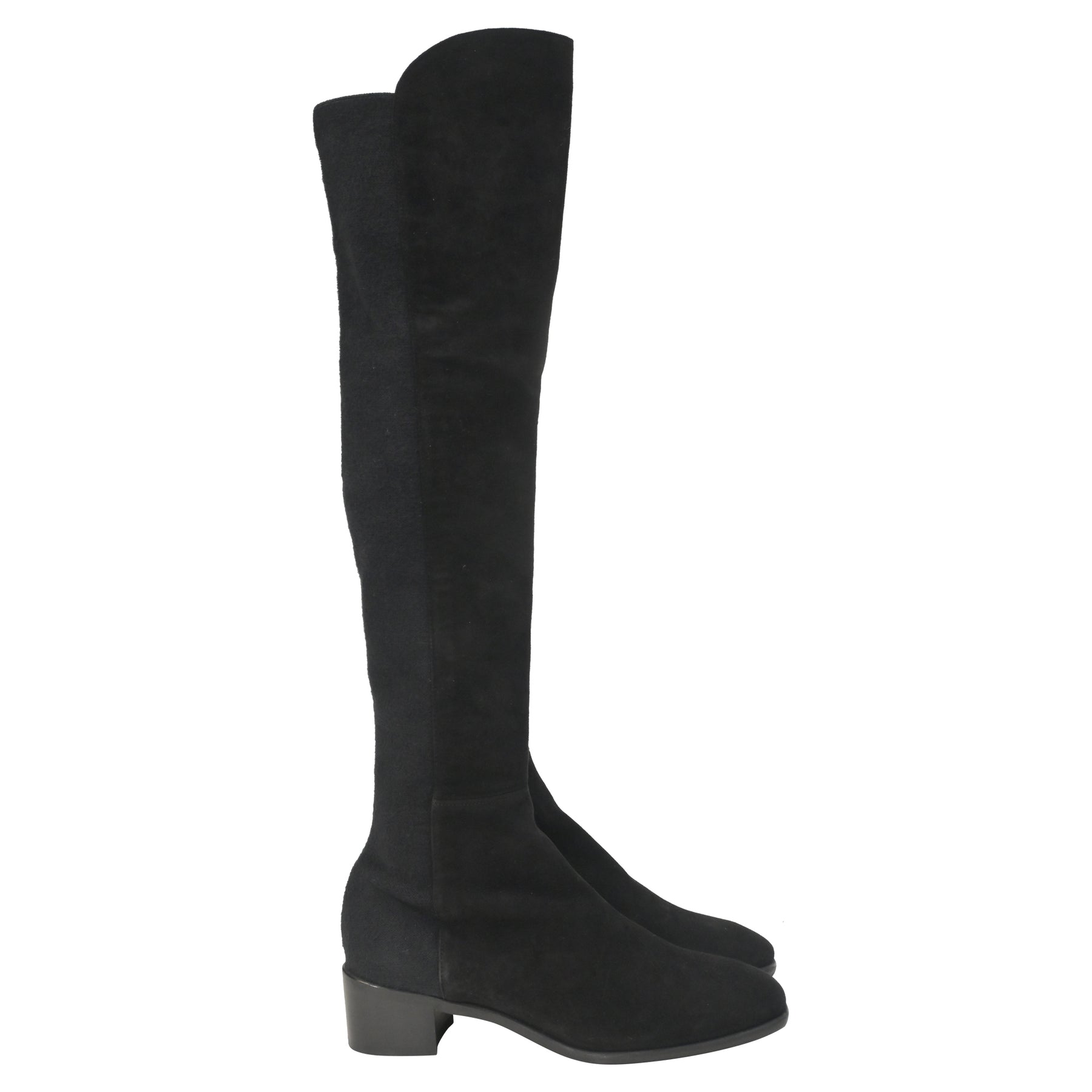 Stuart Weitzman Tia Over-The-Knee Stiefel in schwarz Wildleder